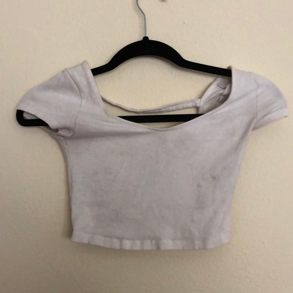 White crop top